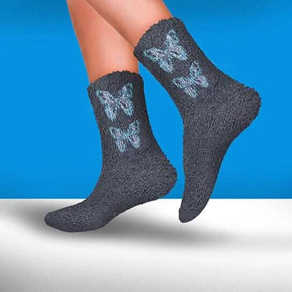 Women's Ultra-Plush Cozy Warm Fuzzy Fluffy Crew Socks - A-1 Thread Vault
