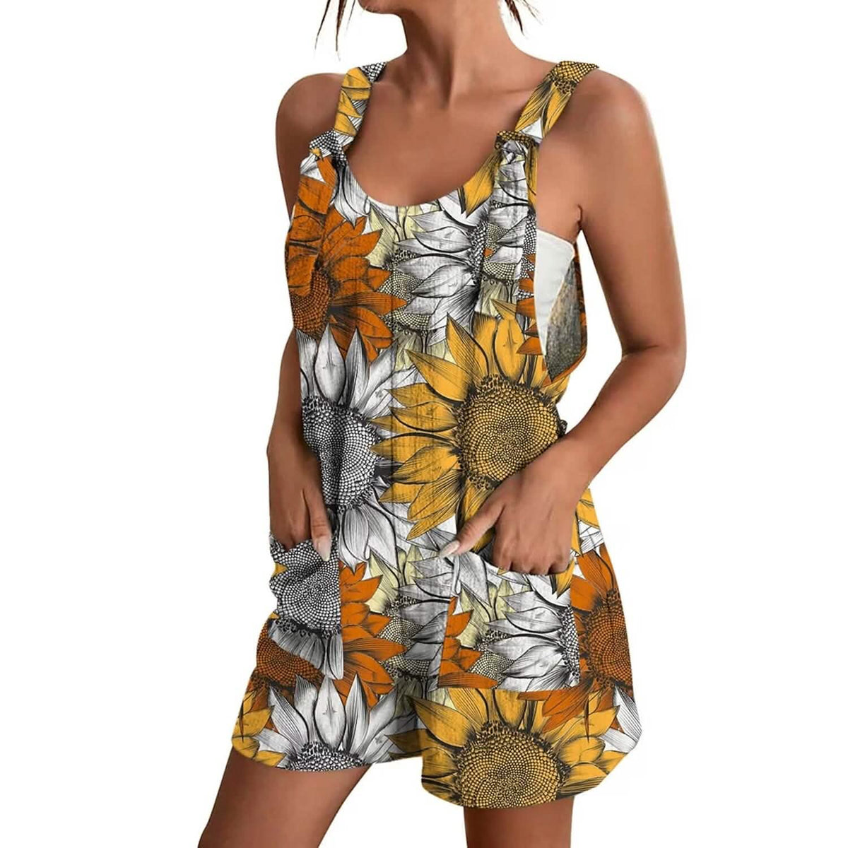 Womens V-Neck Strap Pocket Jumpsuit - A-1 Thread Vault