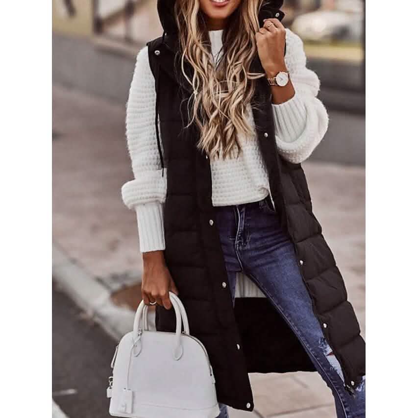 Women's Winter Jacket Vest Long Coat Regular Fit - A-1 Thread Vault
