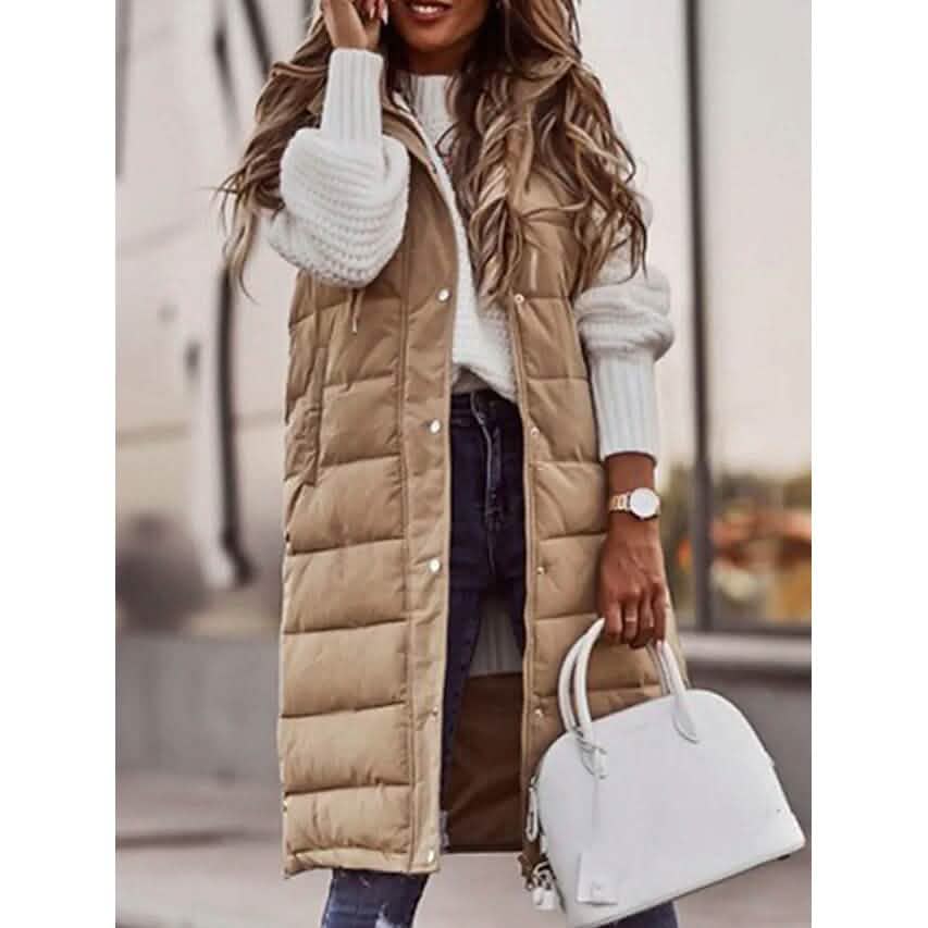 Women's Winter Jacket Vest Long Coat Regular Fit - A-1 Thread Vault