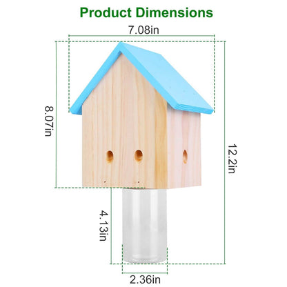 Wood Carpenter Bee Trap Outdoor Natural Pine Wood - A-1 Thread Vault