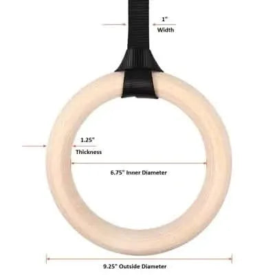 Wood Gymnastic Rings - A-1 Thread Vault