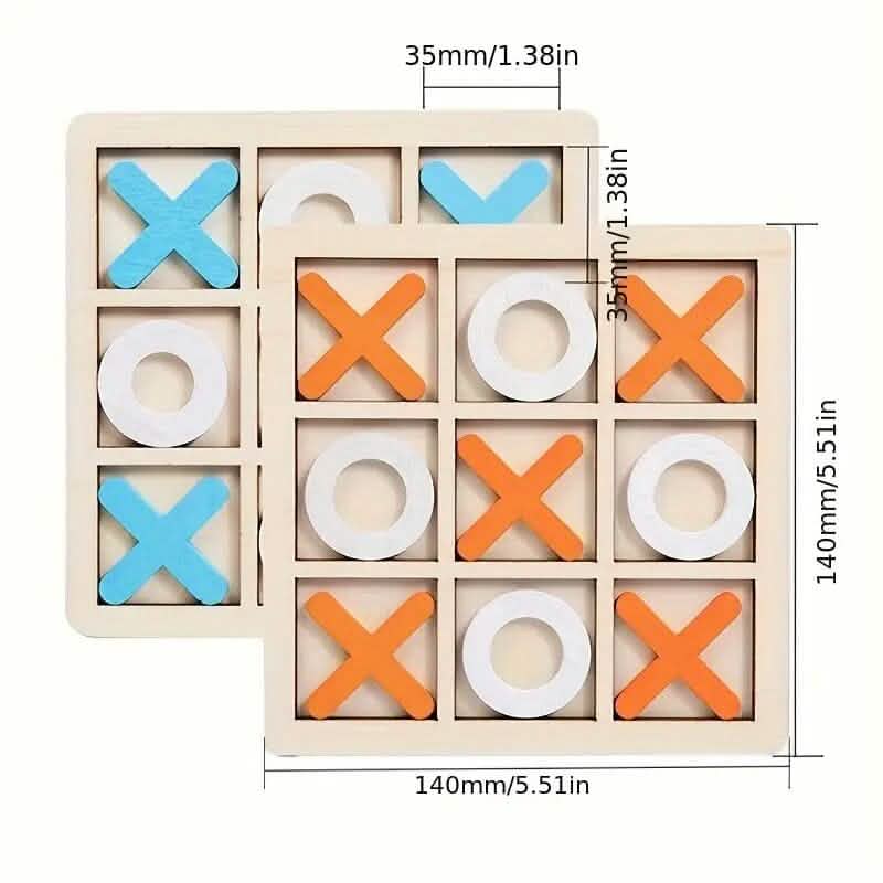 Wood Tic-Tac Toe XOXO Board Game - A-1 Thread Vault