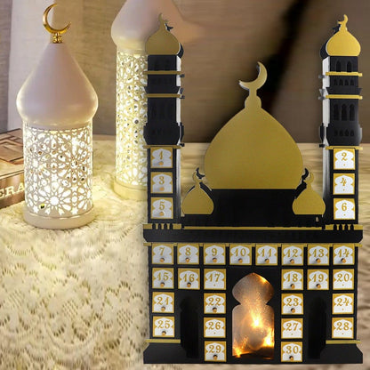 Wooden Arabic Castle Ramadan Countdown (MAC384) - A-1 Thread Vault
