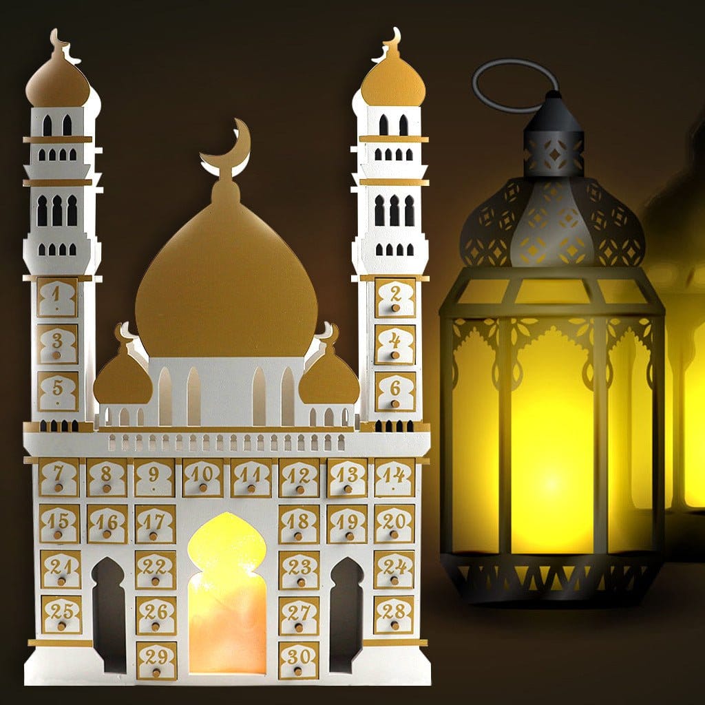 Wooden Arabic Castle Ramadan Countdown (MAC384) - A-1 Thread Vault
