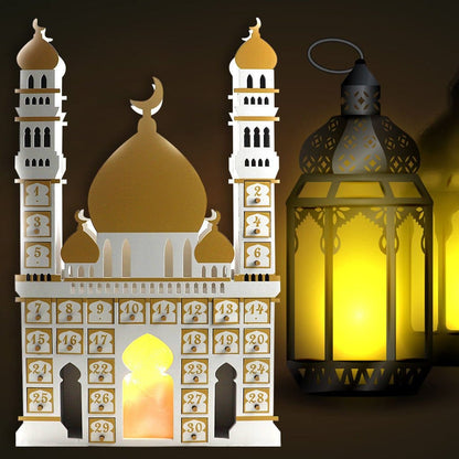 Wooden Arabic Castle Ramadan Countdown (MAC384) - A-1 Thread Vault
