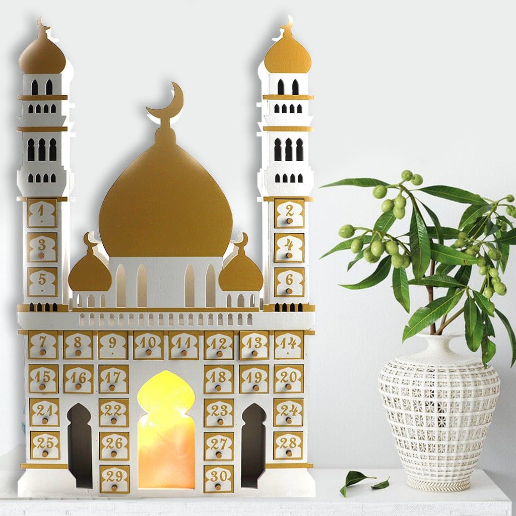 Wooden Arabic Castle Ramadan Countdown (MAC384) - A-1 Thread Vault