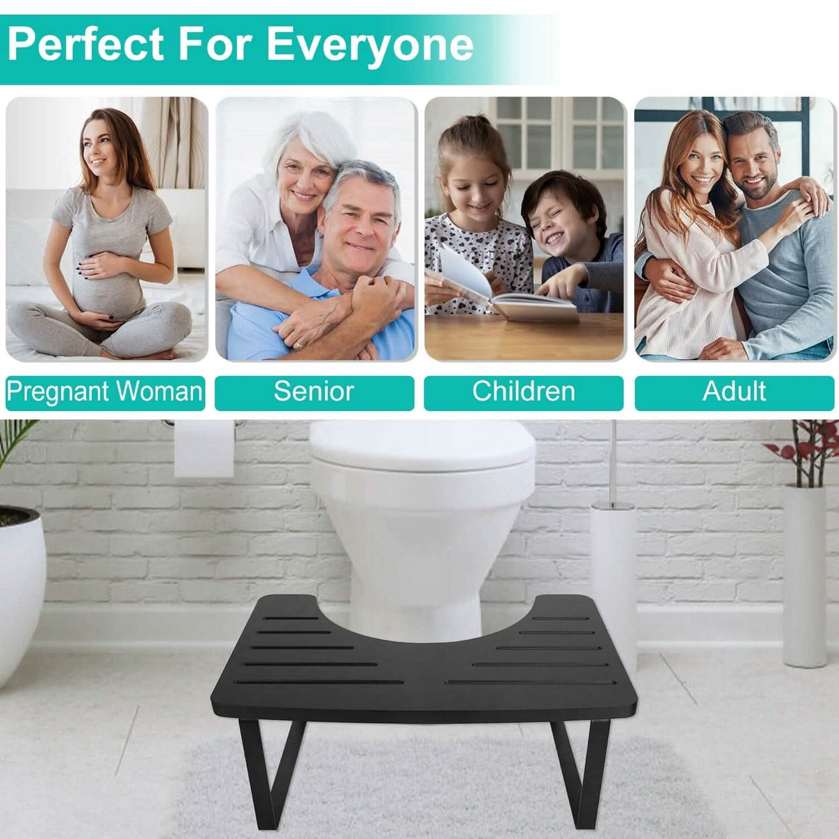 Wooden Metal Stool Height Bathroom Toilet Stool - A-1 Thread Vault