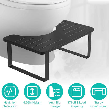 Wooden Metal Stool Height Bathroom Toilet Stool - A-1 Thread Vault