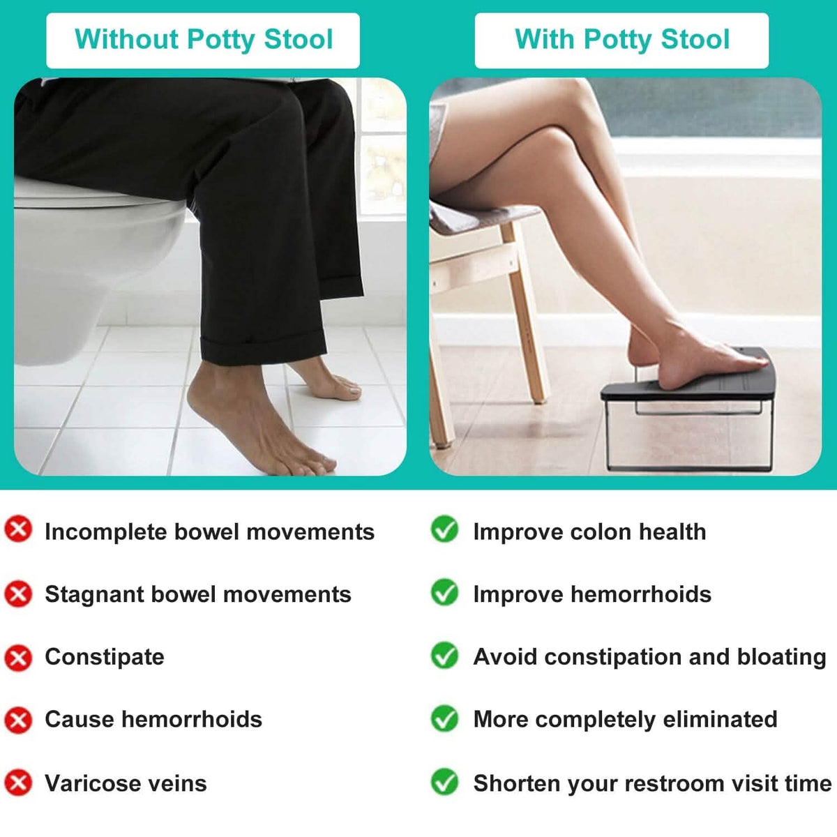 Wooden Metal Stool Height Bathroom Toilet Stool - A-1 Thread Vault