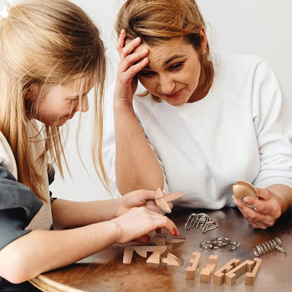 Wooden Puzzle Magic Ball Brain Teasers Toy Intelligence Game - A-1 Thread Vault
