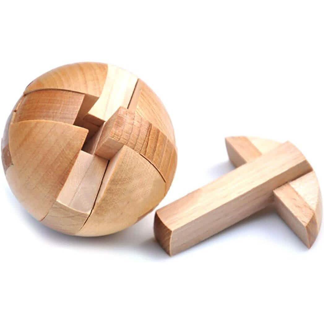 Wooden Puzzle Magic Ball Brain Teasers Toy Intelligence Game - A-1 Thread Vault