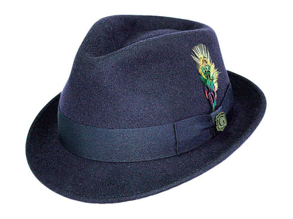 Wool Felt Fedora Hat Classic Roma Stingy