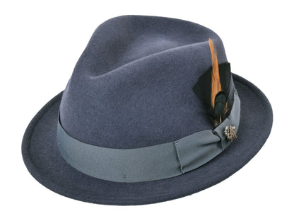 Wool Felt Fedora Hat Classic Roma Stingy