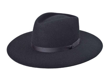 Wool Felt Flat Brim Hat Trendly Giza