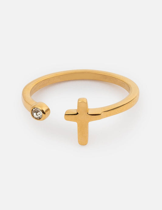 Wrapped Cross Gem Ring - A-1 Thread Vault