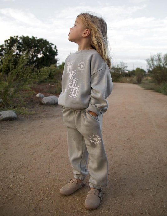 WWJD Varsity Kids Crewneck - A-1 Thread Vault