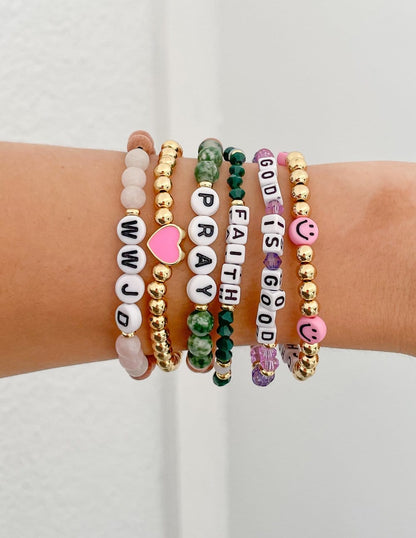 WWJD Wooden Letter Bracelet - A-1 Thread Vault