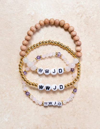 WWJD Wooden Letter Bracelet - A-1 Thread Vault
