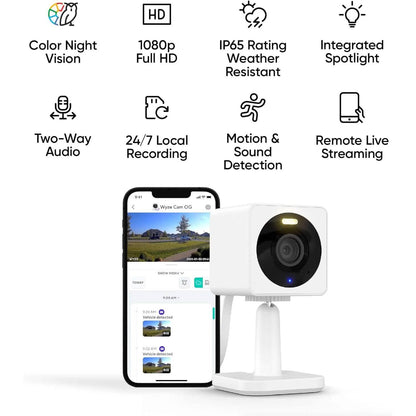 WYZE Cam OG 1080p HD Wi-Fi Security Camera (Refurbished) - A-1 Thread Vault