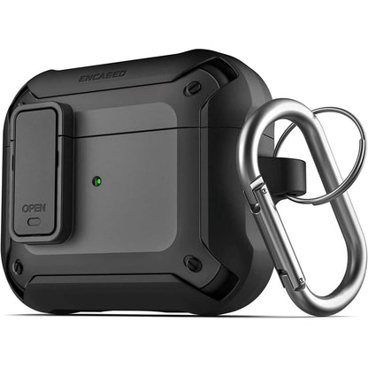 X-Armor for Airpods 3rd Generation Case with Locking Lid | Protective Carrying Pod with Carabiner Keychain (Airpods Gen 3) - A-1 Thread Vault