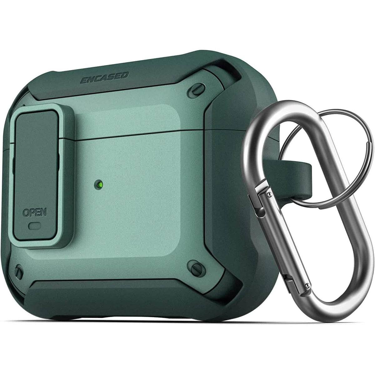 X-Armor for Airpods 3rd Generation Case with Locking Lid | Protective Carrying Pod with Carabiner Keychain (Airpods Gen 3) - A-1 Thread Vault