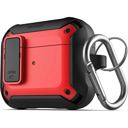 X-Armor for Airpods 3rd Generation Case with Locking Lid | Protective Carrying Pod with Carabiner Keychain (Airpods Gen 3) - A-1 Thread Vault