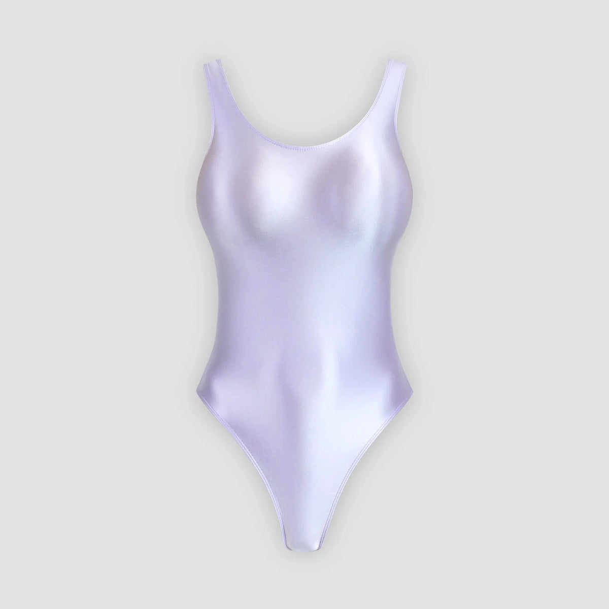 XClocKNYoung satin glossy swimsuit Satin Glossy Leotards U-shaped back High-Cut Bikini Thong Bodysuit glossy swimsuit - A-1 Thread Vault
