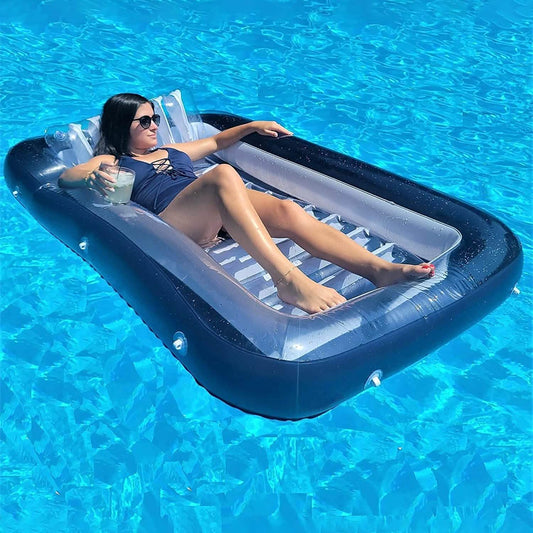 XL Floating Pool Bed, Inflatable Water Lounger Raft - A-1 Thread Vault