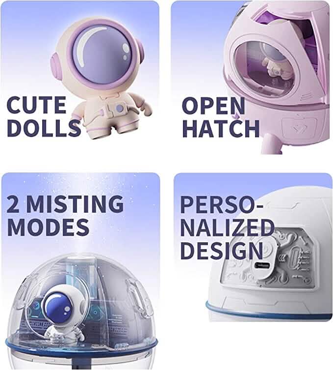 Xoali Small Cool Mist Humidifiers 220ML with Auto Shut Off and Night Light - A-1 Thread Vault