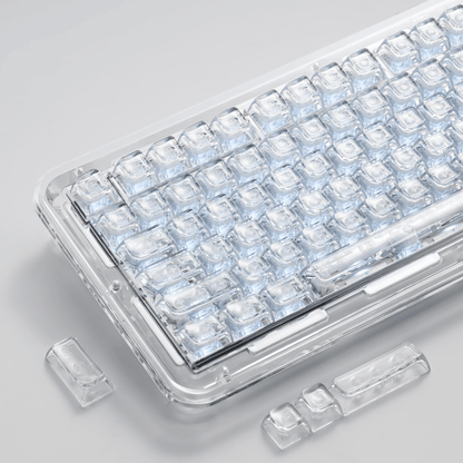 XVX Arctic Transparent SA Profile Double-Shot PC Keycap Set - A-1 Thread Vault