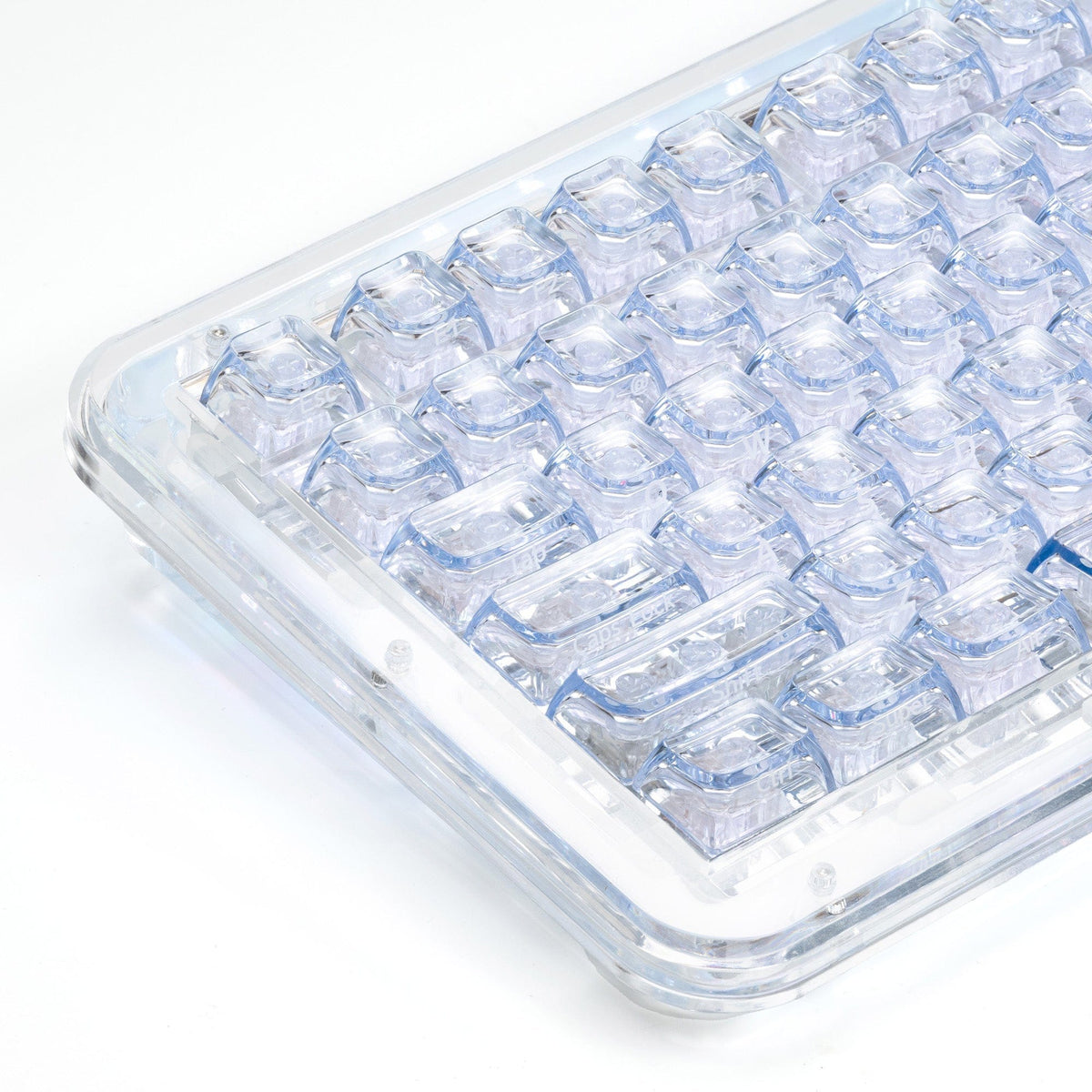 XVX Arctic Transparent SA Profile Double-Shot PC Keycap Set - A-1 Thread Vault