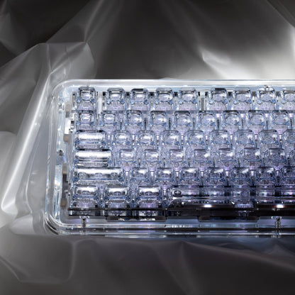 XVX Arctic Transparent SA Profile Double-Shot PC Keycap Set - A-1 Thread Vault