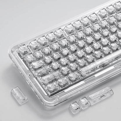 XVX Arctic Transparent SA Profile Double-Shot PC Keycap Set - A-1 Thread Vault