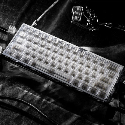 XVX Carbon Fiber Textured Cherry Profile PC Keycap Set - A-1 Thread Vault