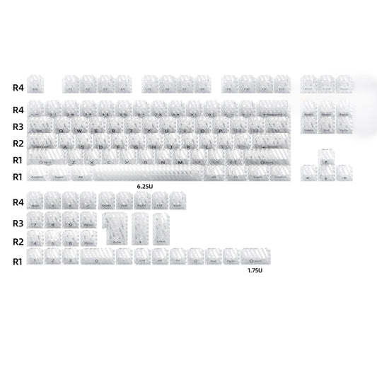 XVX Carbon Fiber Textured Cherry Profile PC Keycap Set - A-1 Thread Vault