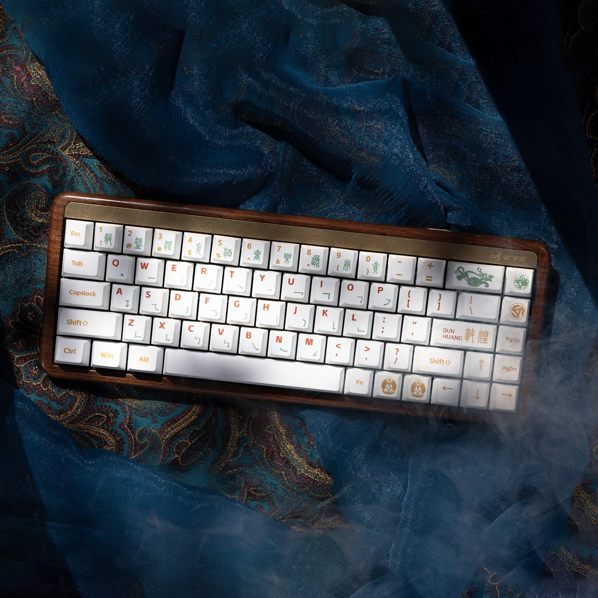 XVX Dunhuang Themed Cherry Profile PBT+PC 212-Key Keycap Full Set - A-1 Thread Vault
