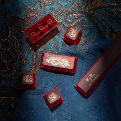 XVX Dunhuang Themed Cherry Profile PBT+PC 212-Key Keycap Full Set - A-1 Thread Vault