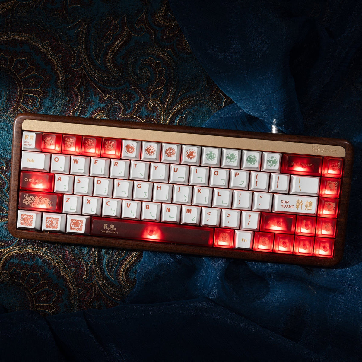 XVX Dunhuang Themed Cherry Profile PBT+PC 212-Key Keycap Full Set - A-1 Thread Vault