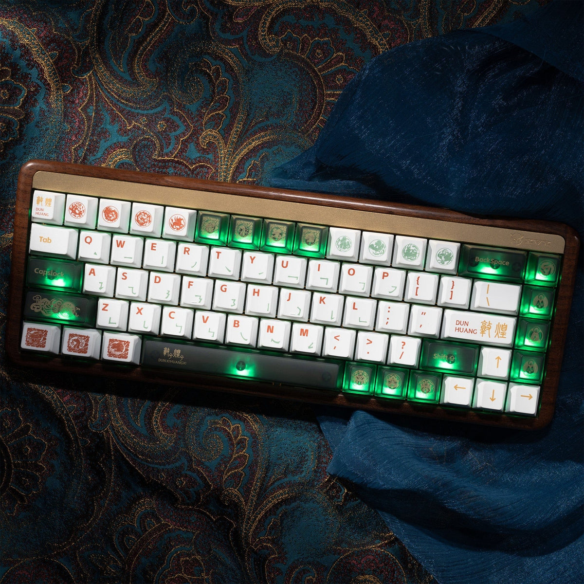 XVX Dunhuang Themed Cherry Profile PBT+PC 212-Key Keycap Full Set - A-1 Thread Vault