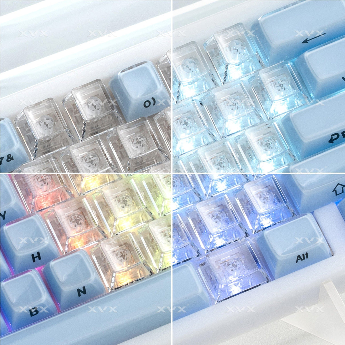 XVX Fizz Heart Series Cherry Profile PC 21-Key Artisan Keycap Set - A-1 Thread Vault