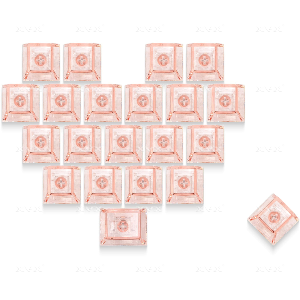 XVX Fizz Heart Series Cherry Profile PC 21-Key Artisan Keycap Set - A-1 Thread Vault