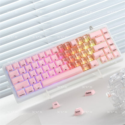 XVX Fizz Heart Series Cherry Profile PC 21-Key Artisan Keycap Set - A-1 Thread Vault