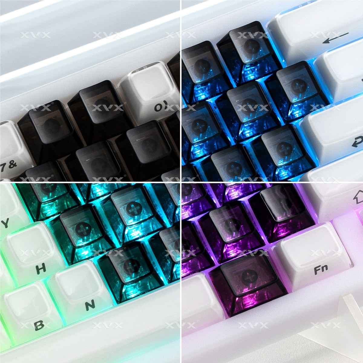 XVX Fizz Heart Series Cherry Profile PC 21-Key Artisan Keycap Set - A-1 Thread Vault