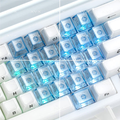 XVX Fizz Heart Series Cherry Profile PC 21-Key Artisan Keycap Set - A-1 Thread Vault