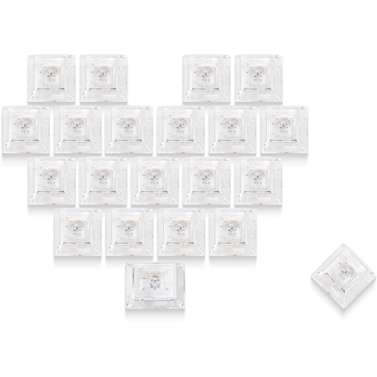 XVX Fizz Heart Series Cherry Profile PC 21-Key Artisan Keycap Set - A-1 Thread Vault