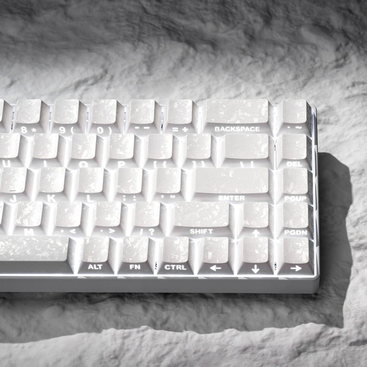 XVX Forged Carbon-Look Cherry Profile Side-Printed PC Keycap Set - A-1 Thread Vault