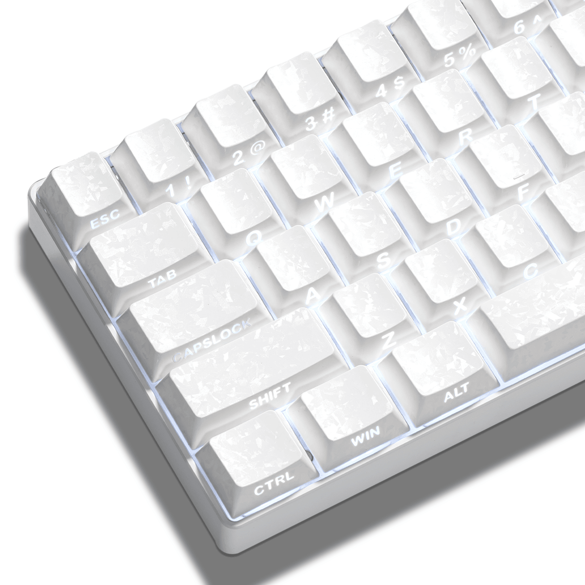 XVX Forged Carbon-Look Cherry Profile Side-Printed PC Keycap Set - A-1 Thread Vault