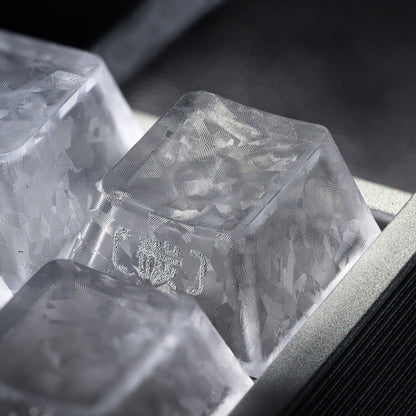 XVX Forged Carbon-Look Cherry Profile Side-Printed PC Keycap Set - A-1 Thread Vault