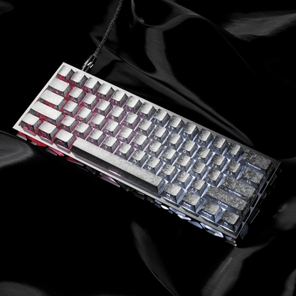 XVX Forged Carbon-Look Cherry Profile Side-Printed PC Keycap Set - A-1 Thread Vault